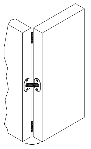 Passe-câble à encastrer - ouverture de porte jusqu'à 180° - Quincaillerie  Portalet